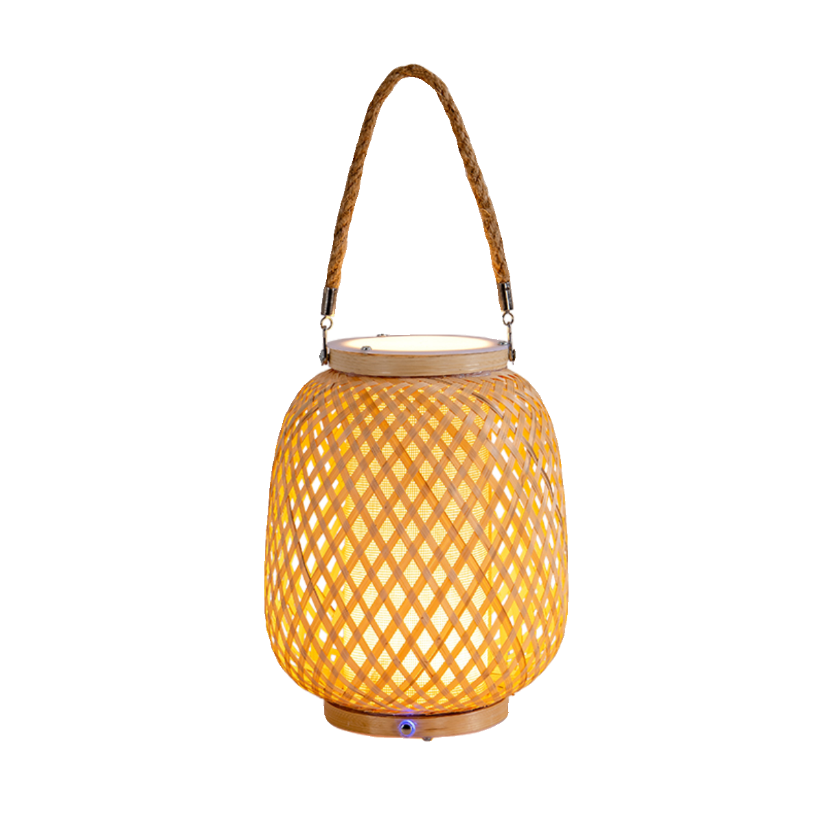 Waterproof Handheld Bamboo Rattan Lantern - Outdoor Garden, Camping & Patio Ambient Lighting for Lawn
